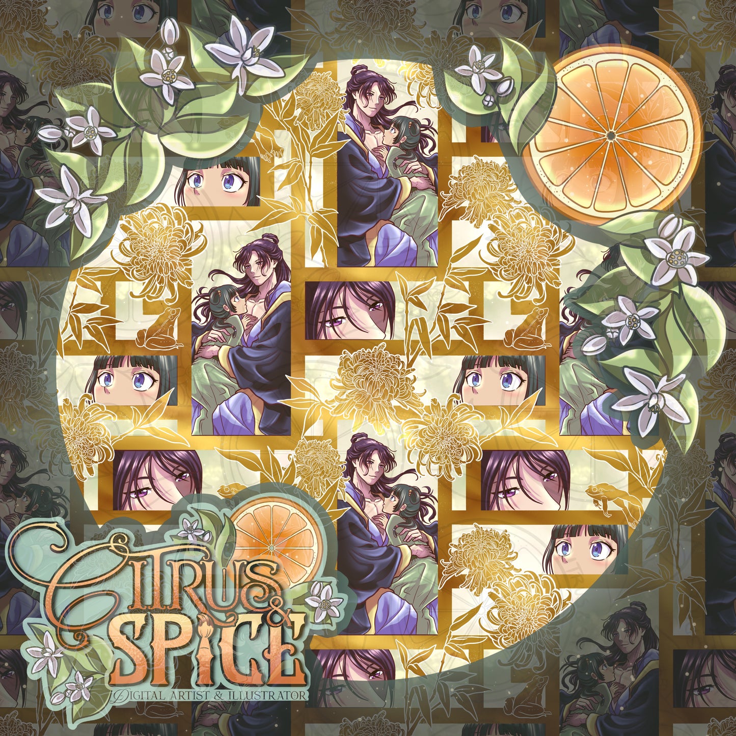 Apothecary Diaries Gold Seamless