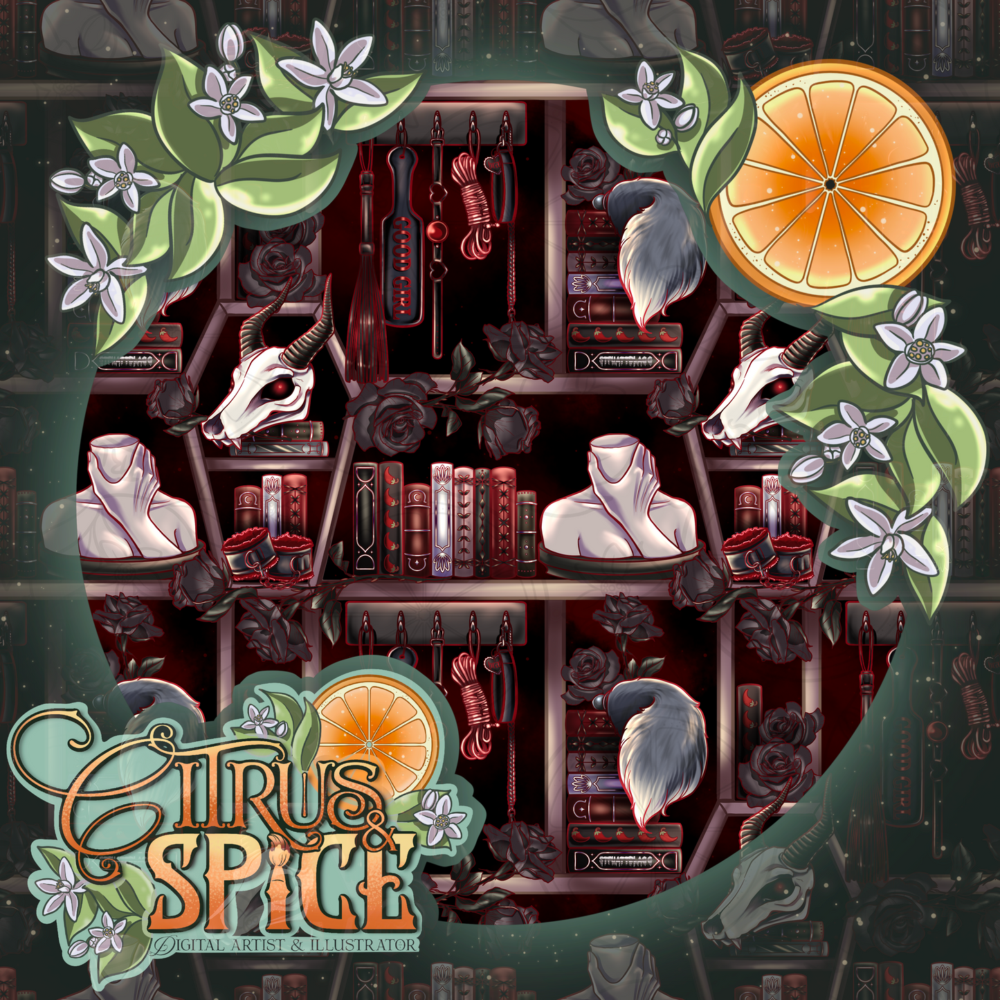 Dark Romance Bookish Seamless
