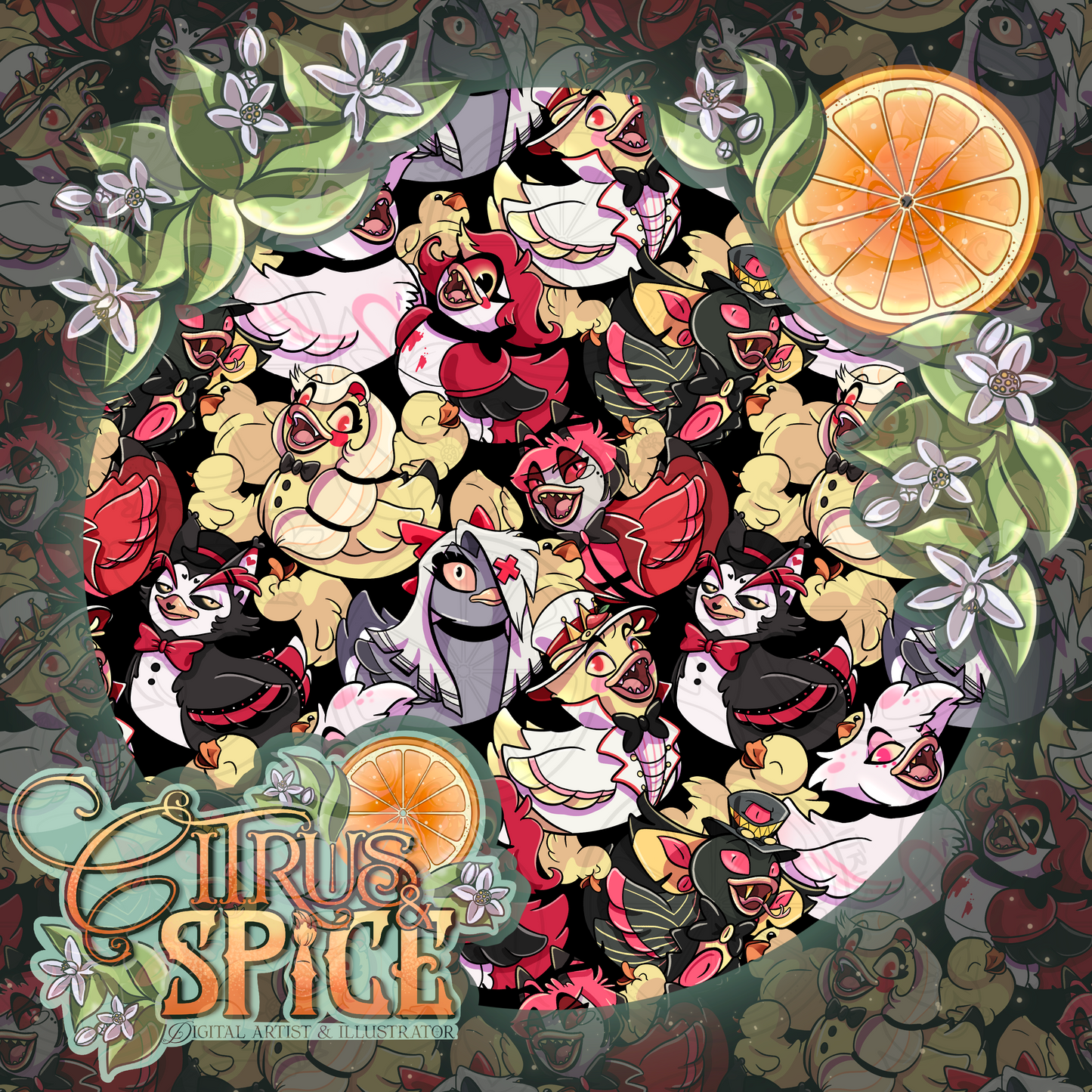 Hazbin Duckies Seamless