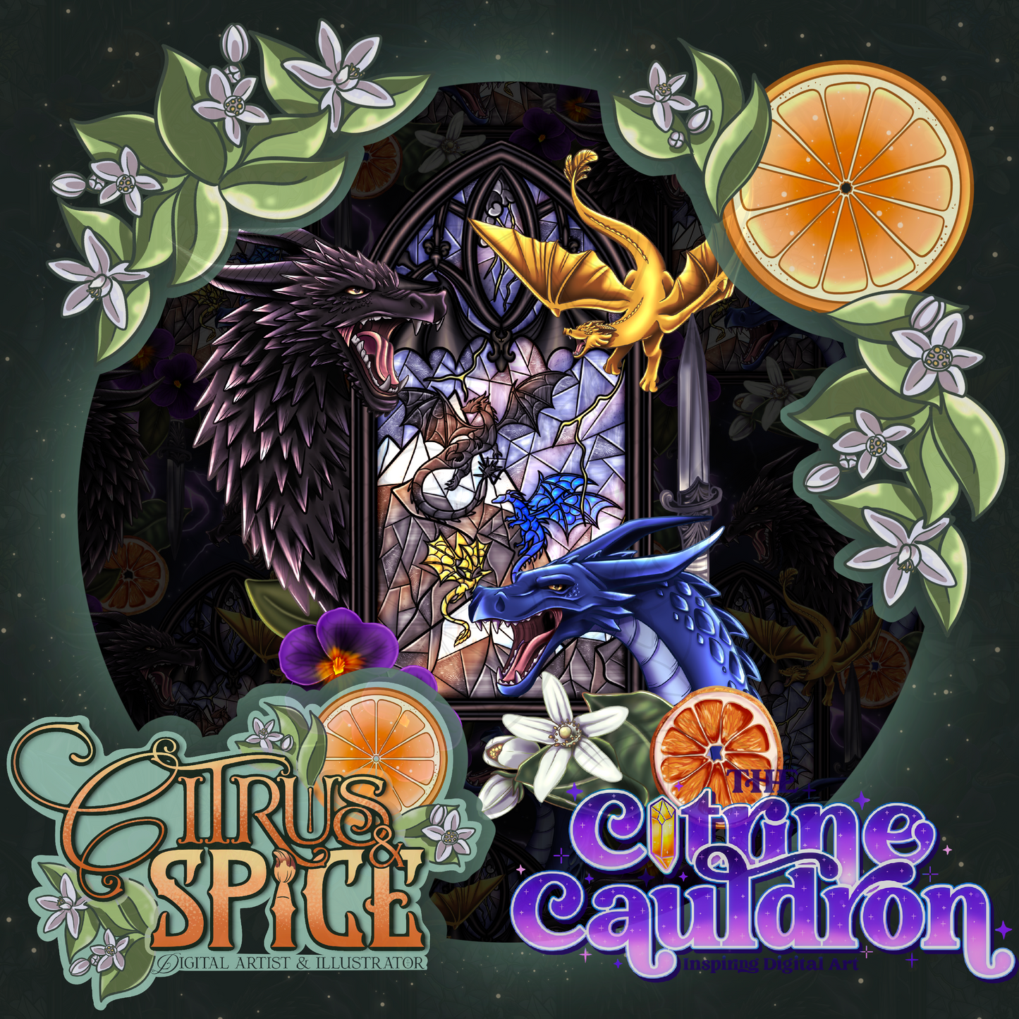 Dragon Riders MEGA Bundle - The Citrine Cauldron x Citrus & Spice - SMALL SHOPS