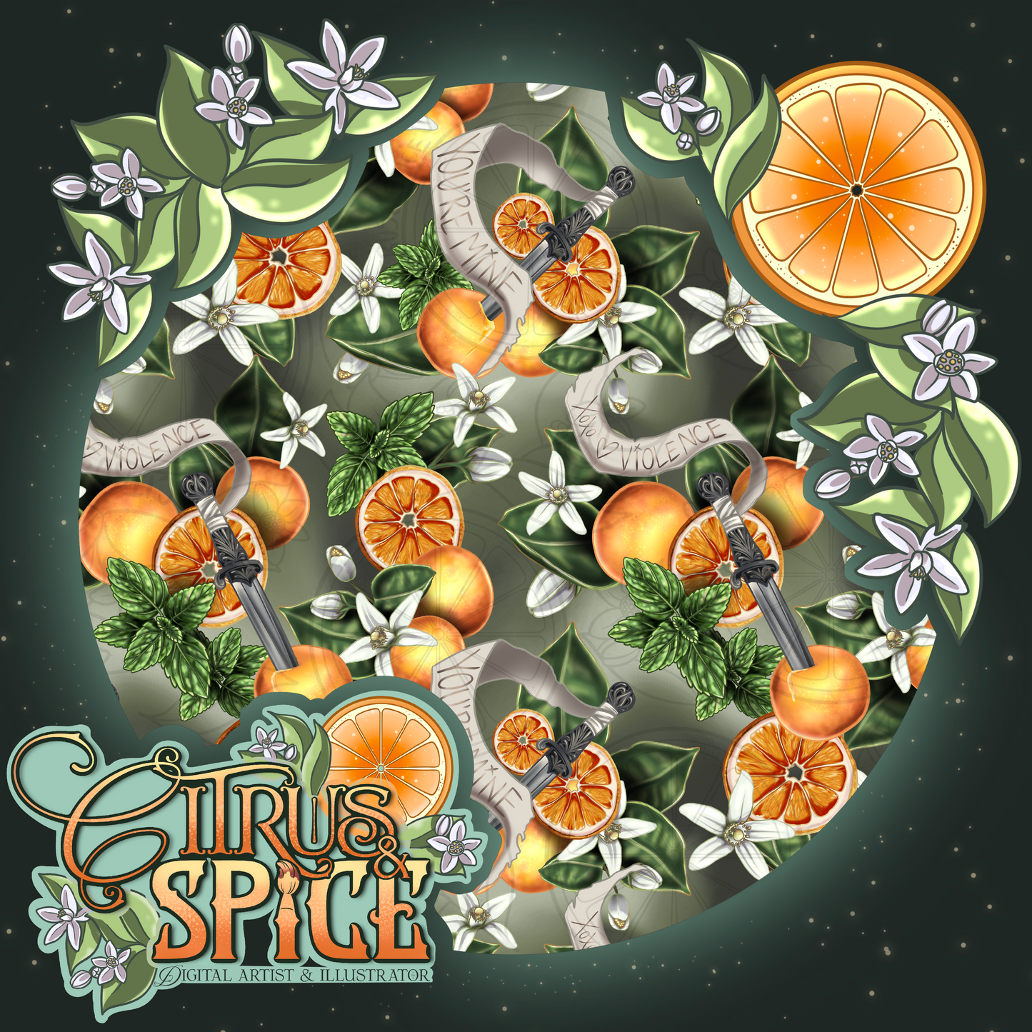 Violence's Oranges Seamless