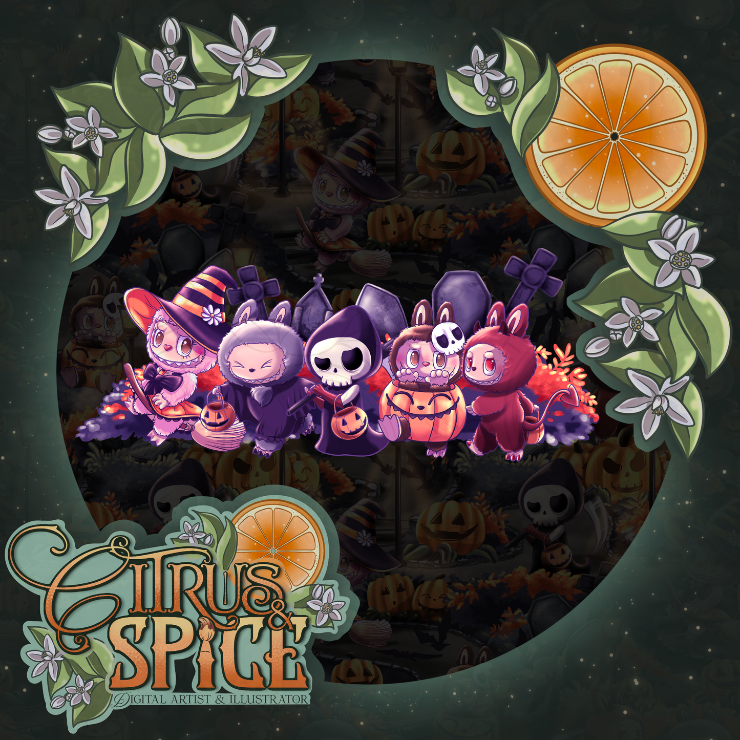 Labubu Halloween PNG