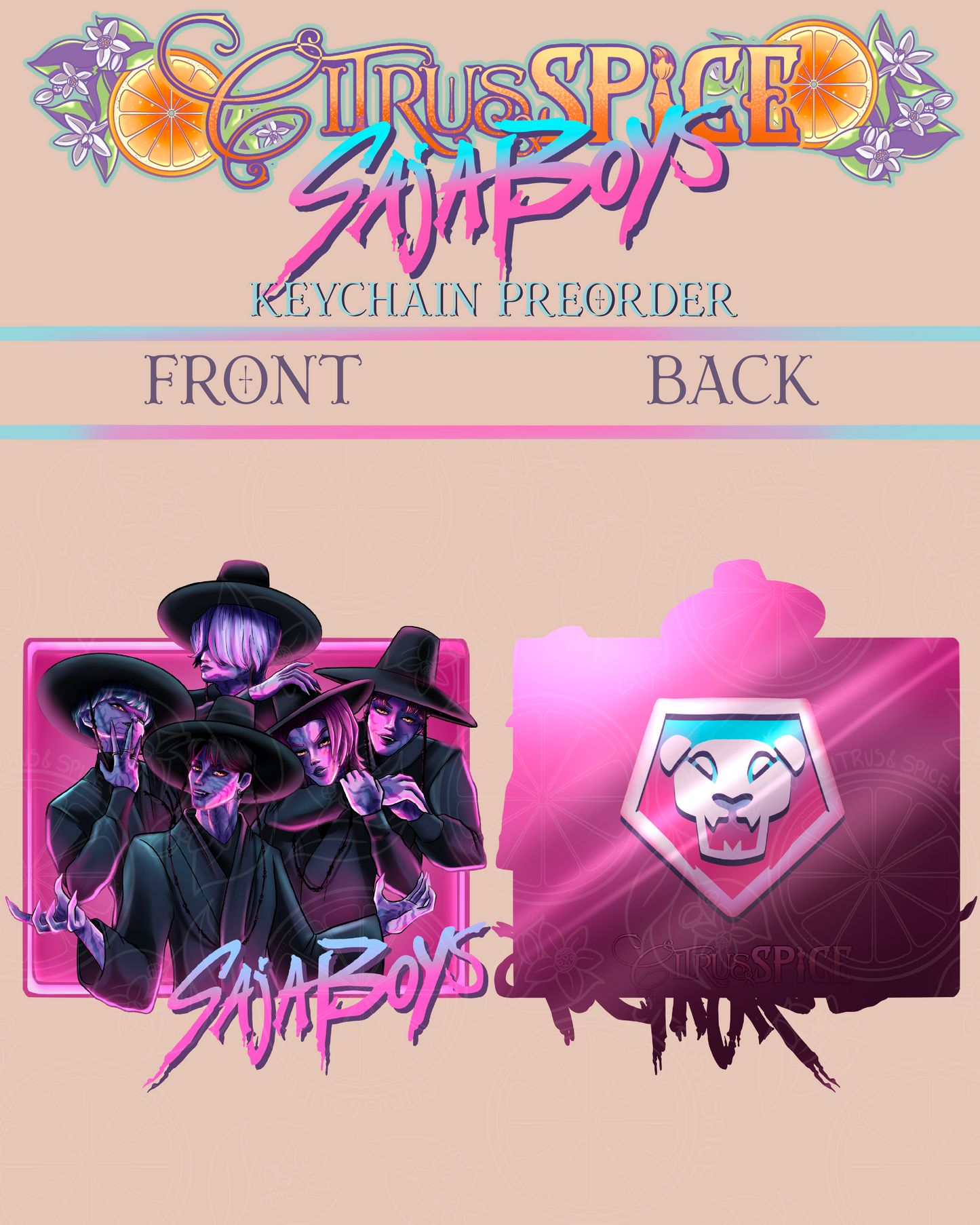 Saja Boys 3 inch Rainbow Keychain PREORDER