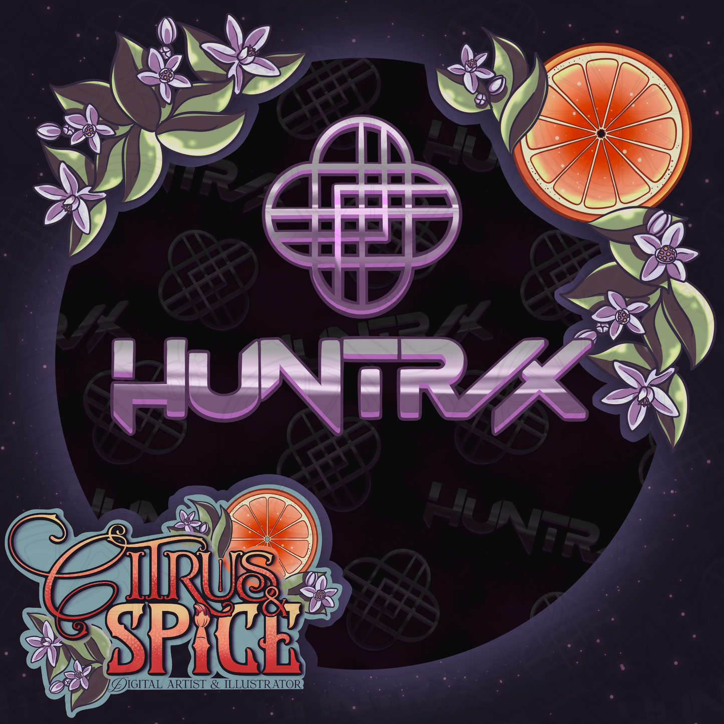 Huntrix Logo Seamless/PNG BUNDLE