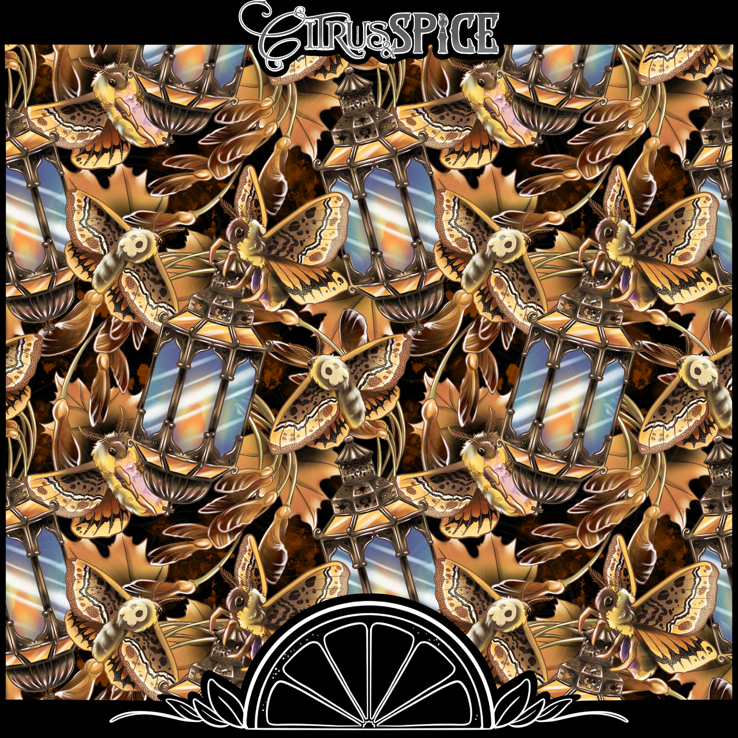 Death Hawk Moth Seamless
