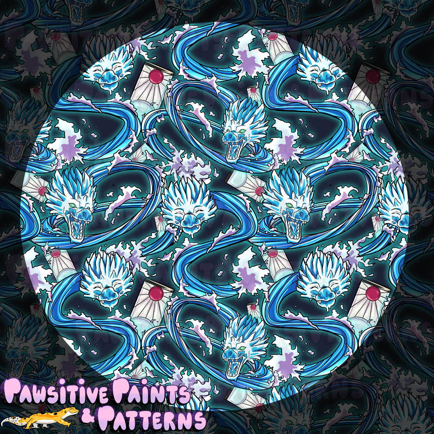 Water Dragon Seamless