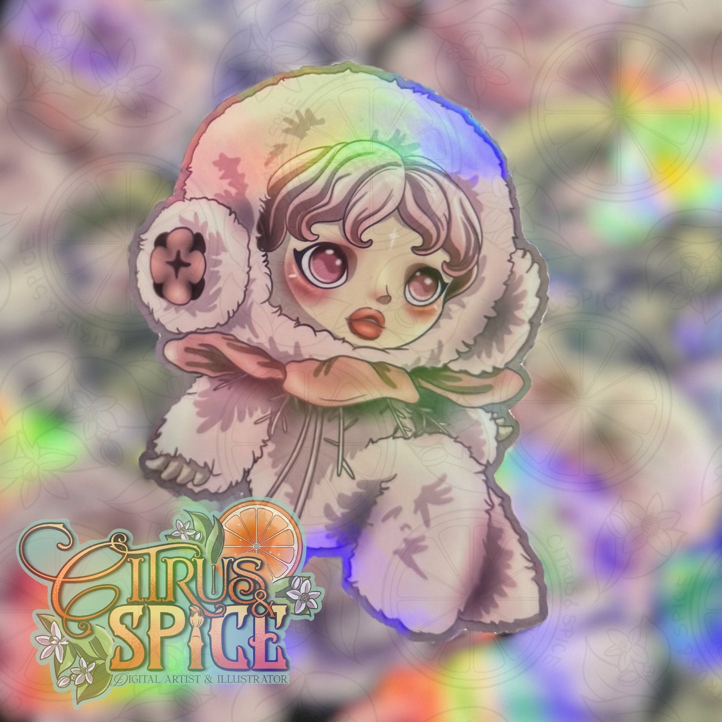 Windflower Skullpanda Sticker