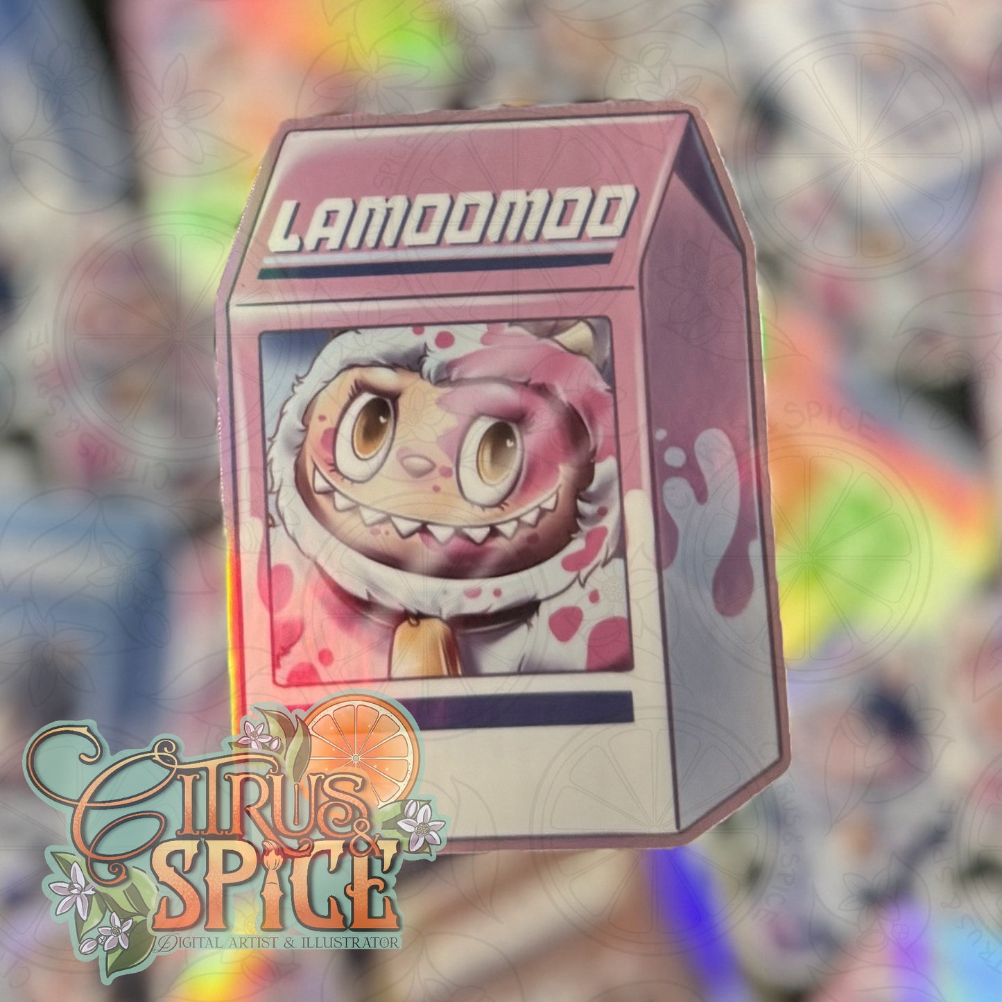 Strawberry Lamoomoo Sticker