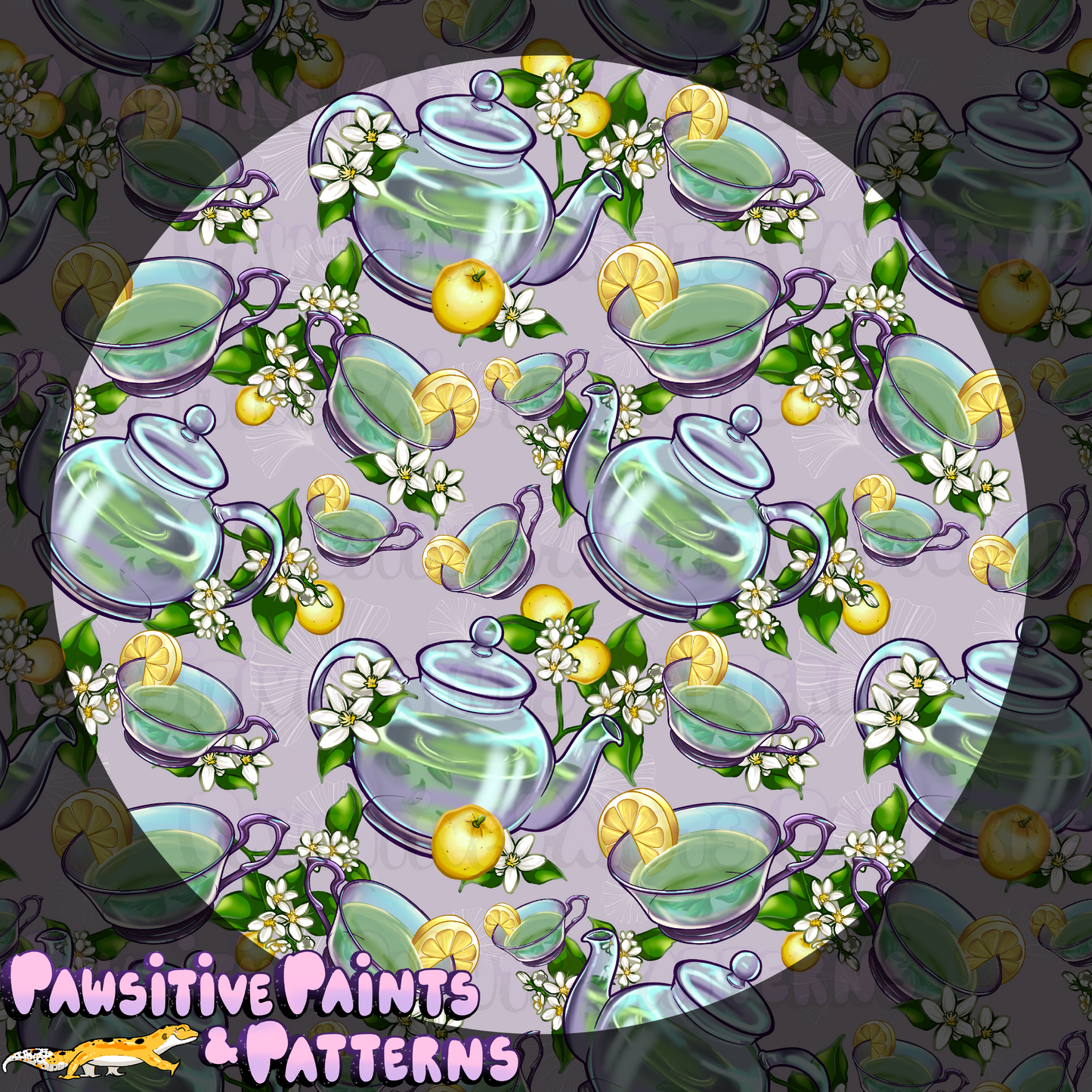 Green Tea Party Seamless
