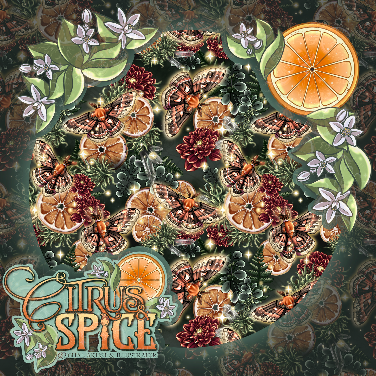 Yule Moth Seamless