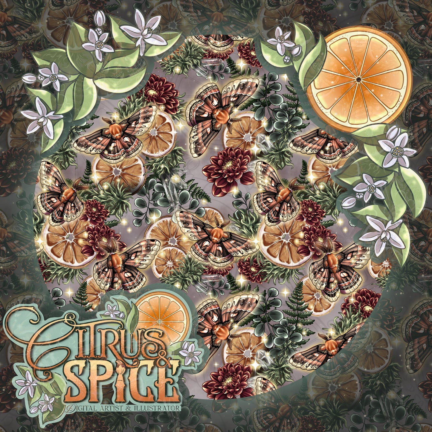 Yule Moth Seamless