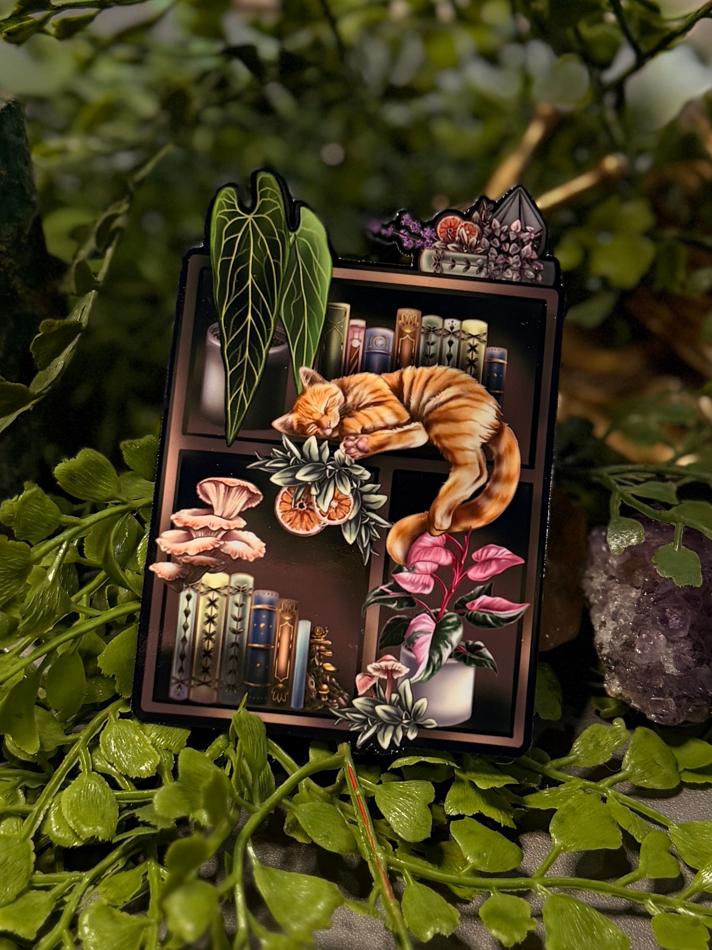 Cat Bookshelf Sticker
