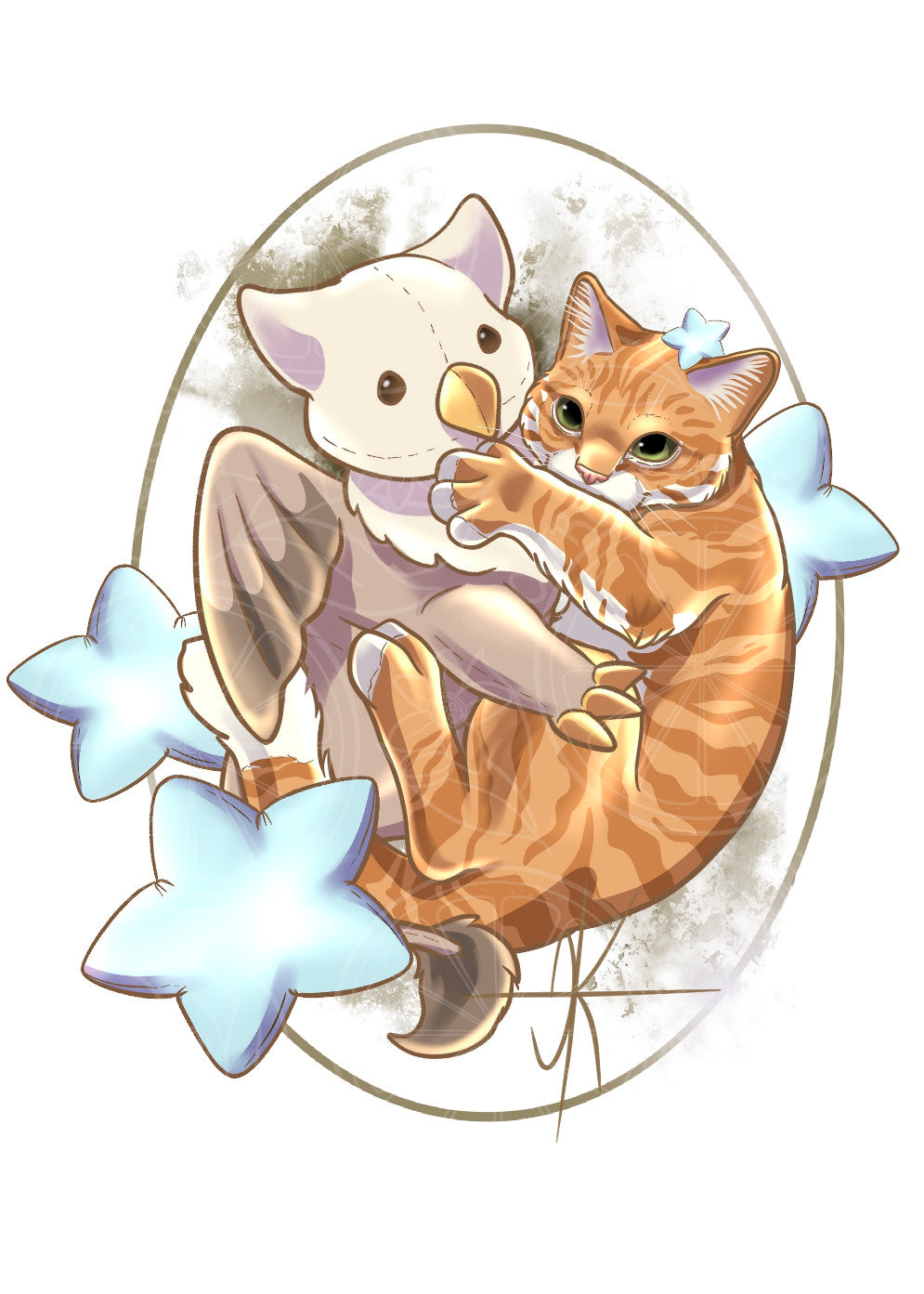 Cuddling Brocolli PRINT