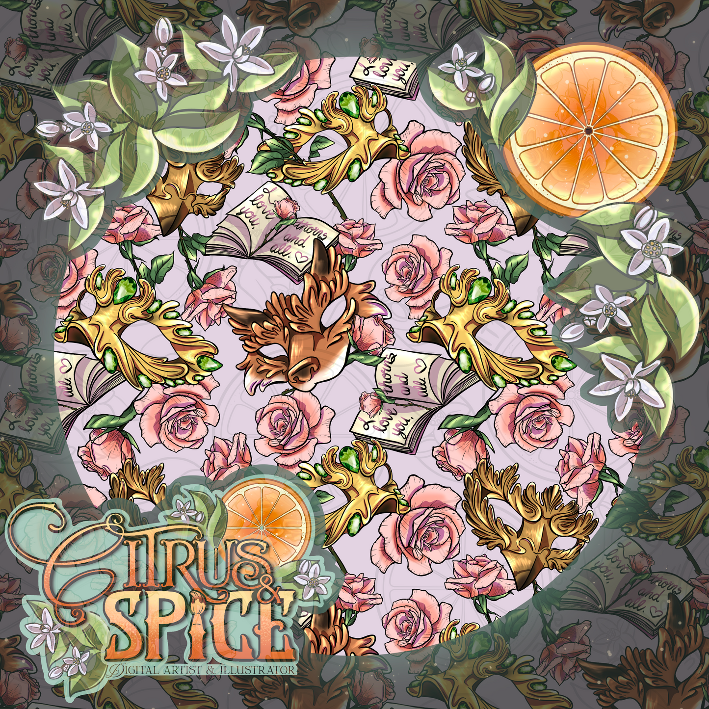 Officially Licensed Spring Court Masquerade Seamless
