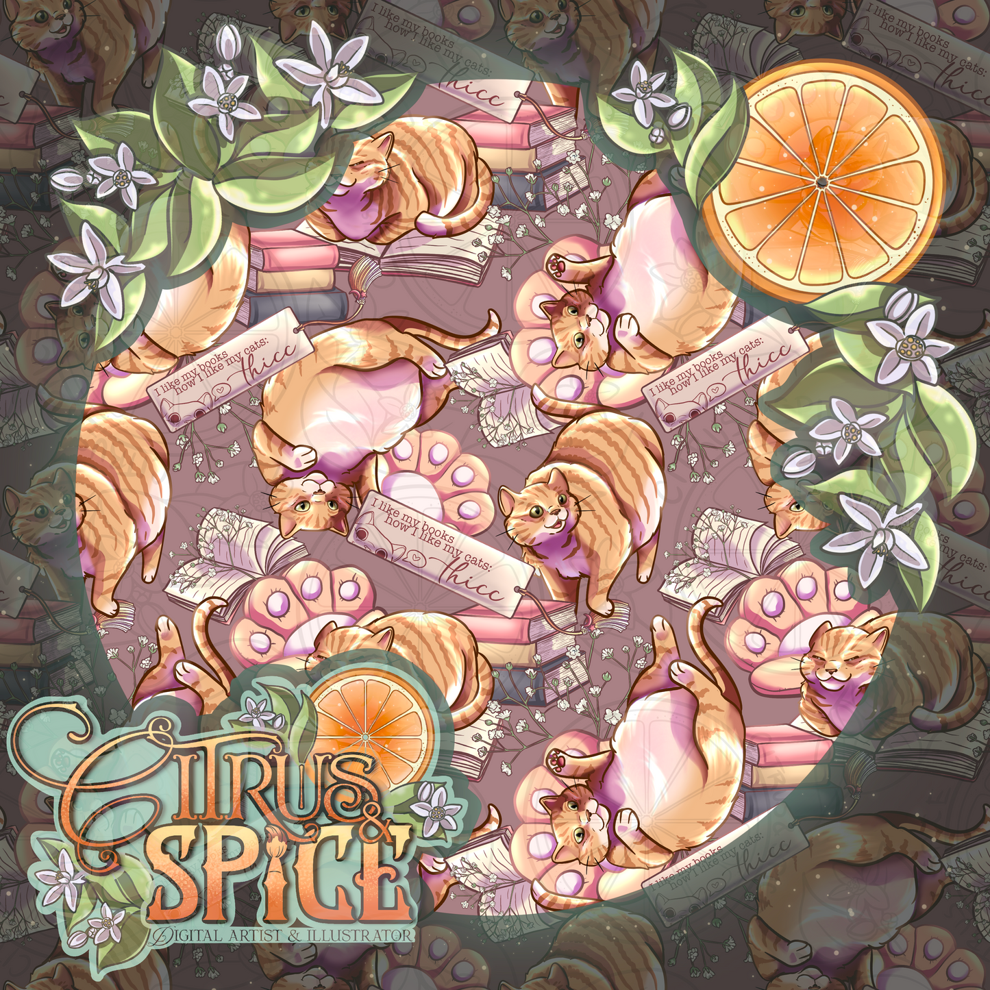 THICC Comfy Orange Kitties Seamless