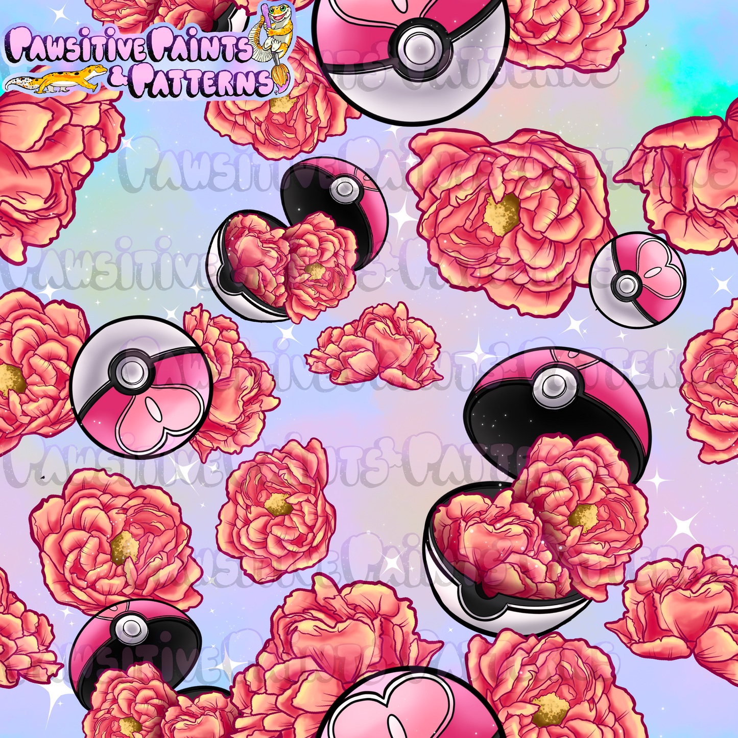 Poke Critters Mythical Coord Seamless