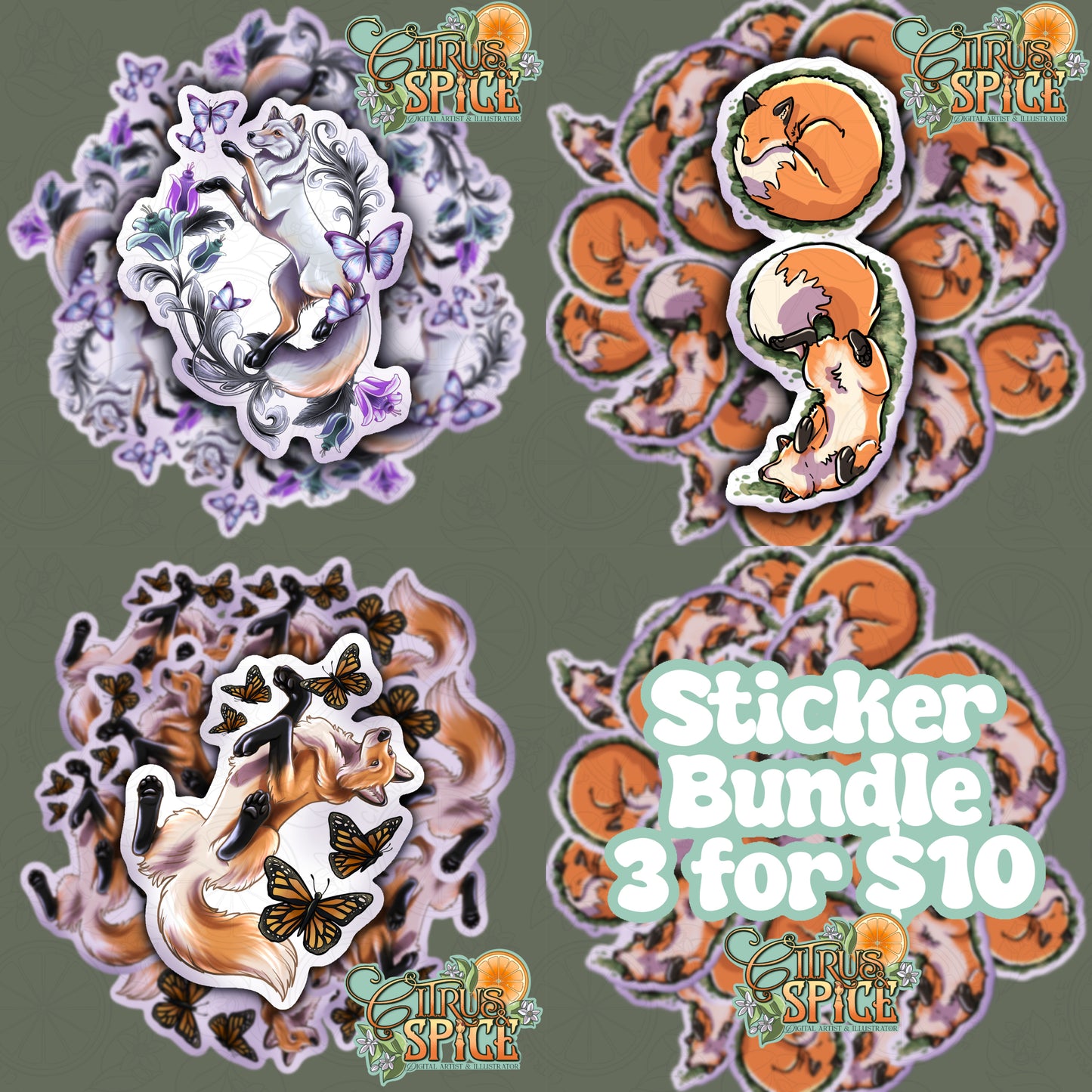 Save a Fox Sticker Bundle