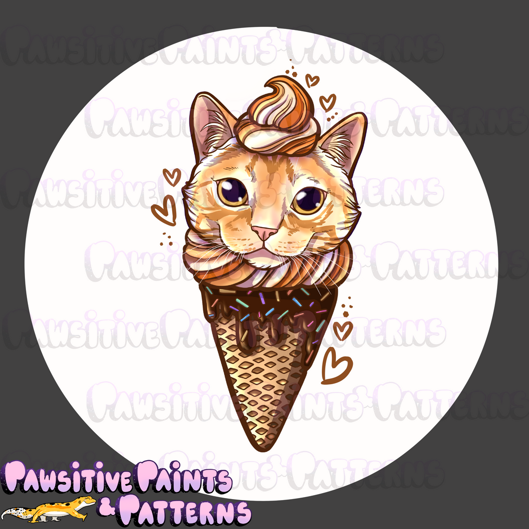 Kitty Cones PNG (variety of colors)