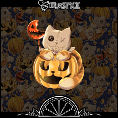 Sam Trick o Treat Kitty Seamless/PNG