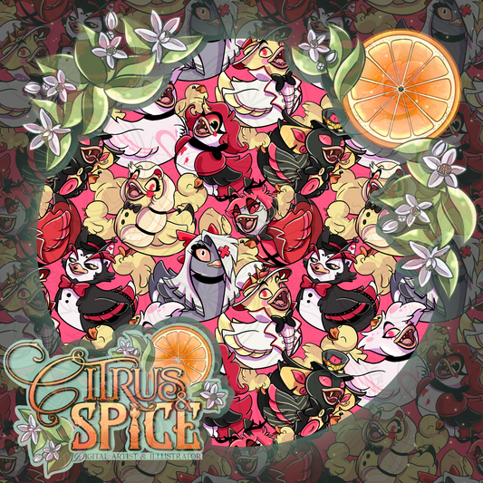 Hazbin Duckies Seamless