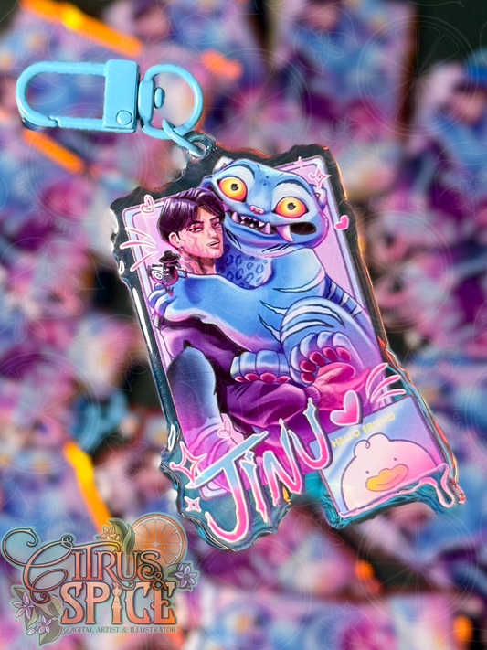 Jinu and Bbies 3 inch Rainbow Keychain