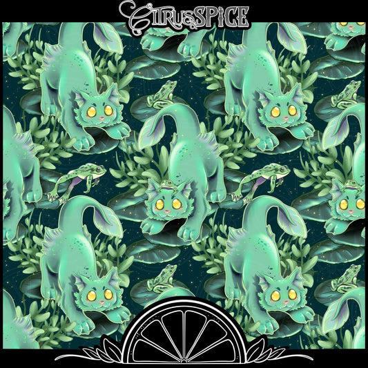 Swamp Kitty Seamless/PNG