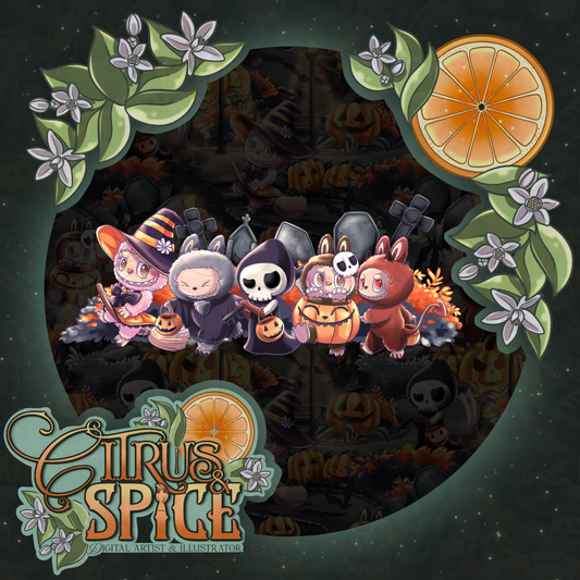 Labubu Halloween PNG