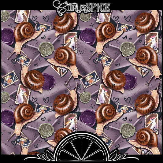 Snail Mail Dark Seamless/PNG Bundle