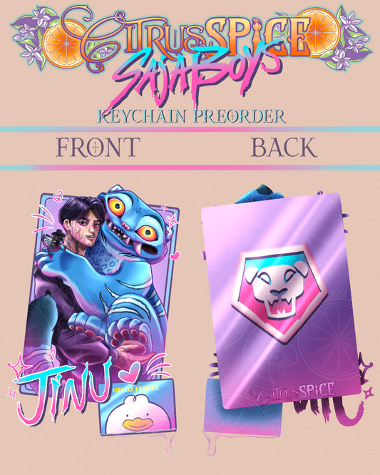 Jinu and Bbies 3 inch Rainbow Keychain PREORDER