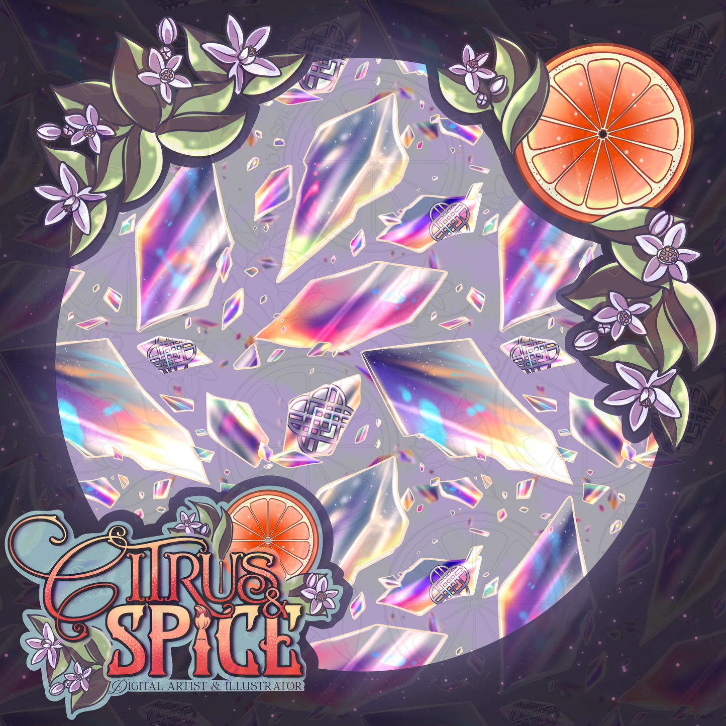 Huntrix Broken Glass Seamless