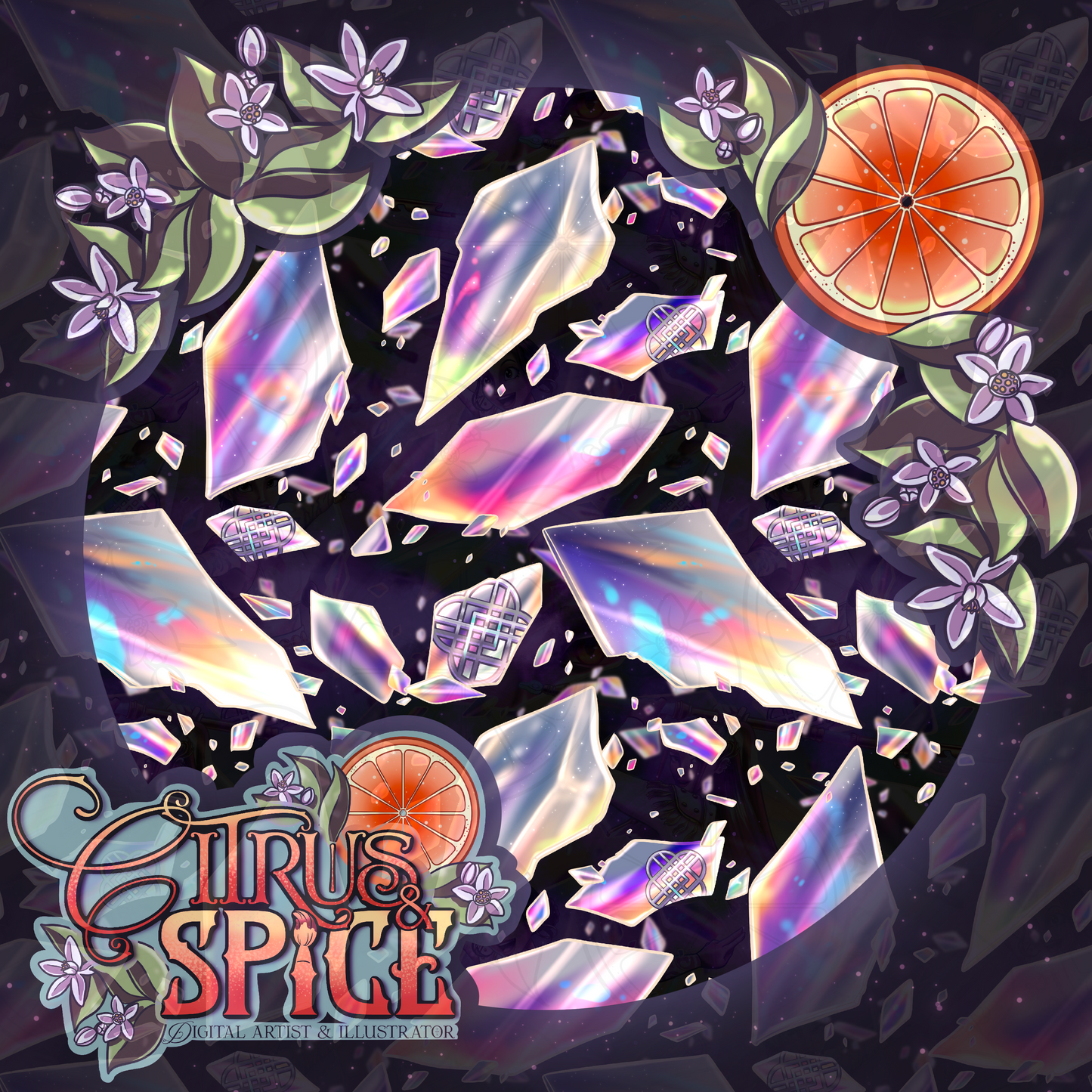 Huntrix Broken Glass Seamless