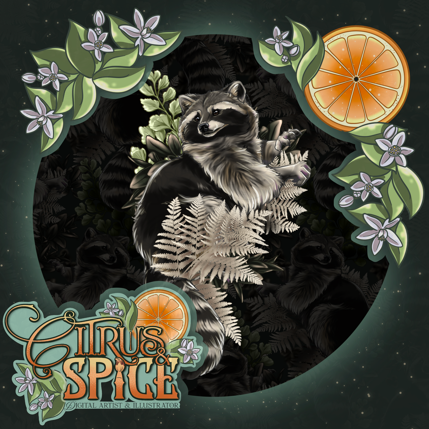 Vintage Trash Panda PNG