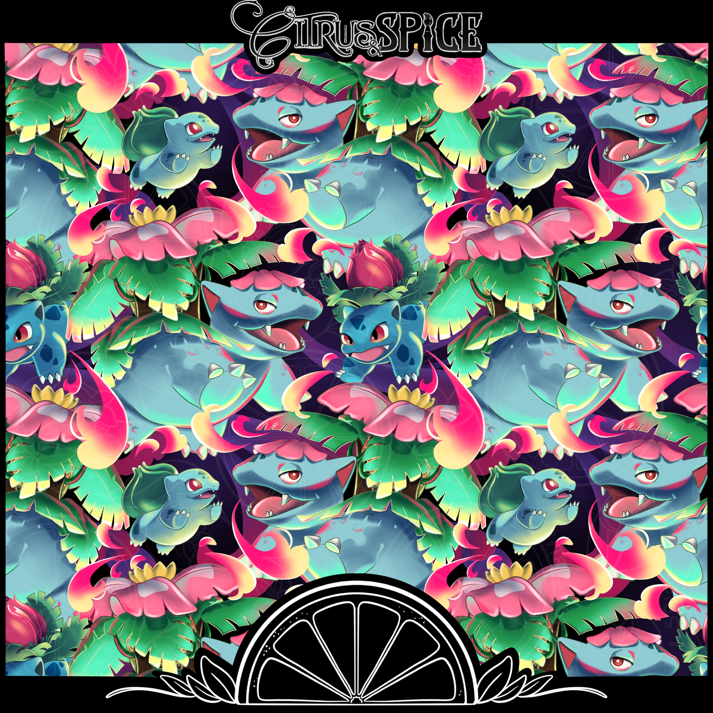 Thicc Floral Toad Seamless/PNG