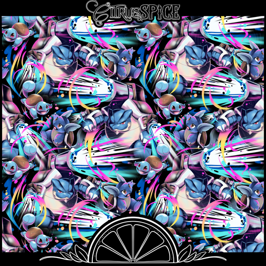 Blast Turtle BOOM Seamless/PNG