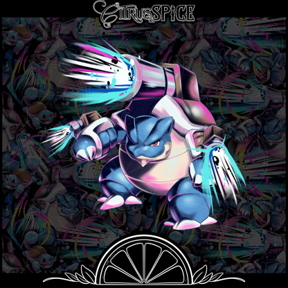 Blast Turtle BOOM Seamless/PNG