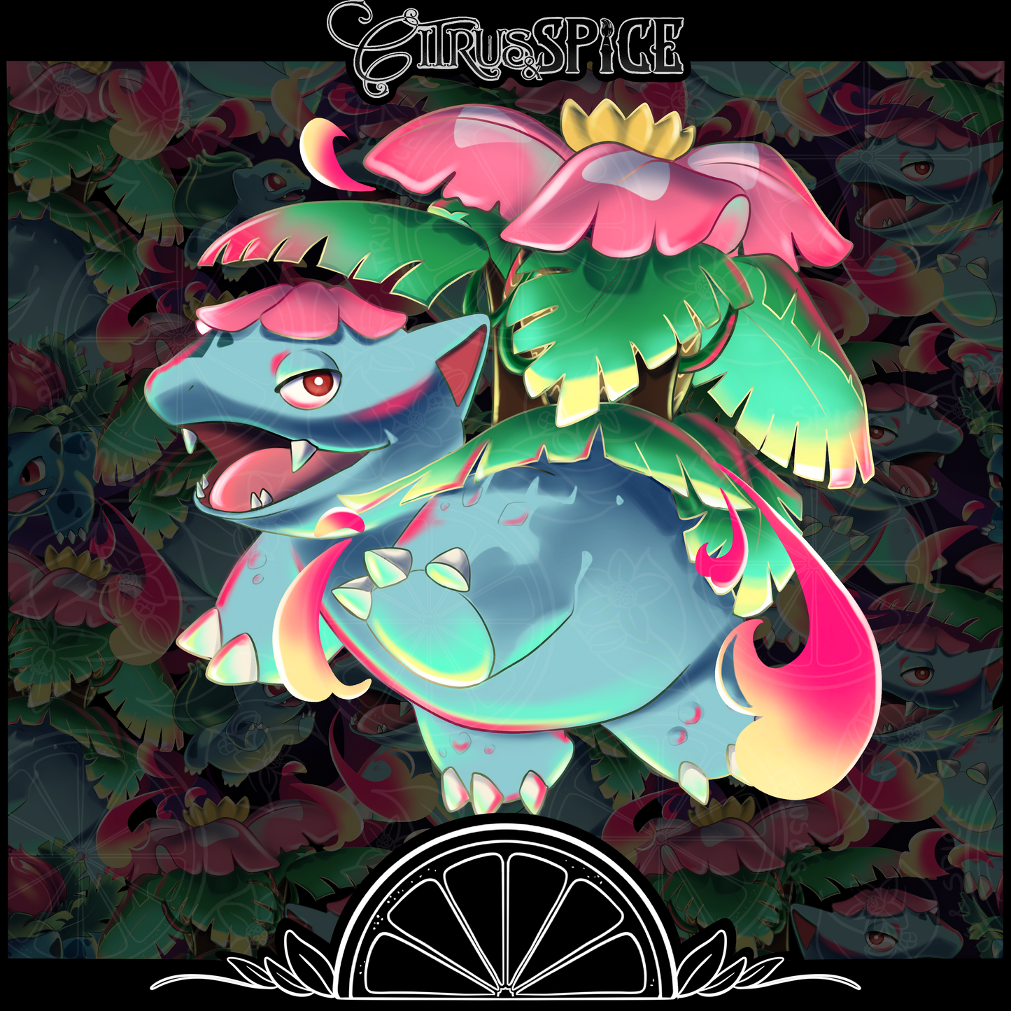 Thicc Floral Toad Seamless/PNG