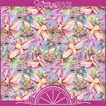 Rosy Maple Moth Seamless