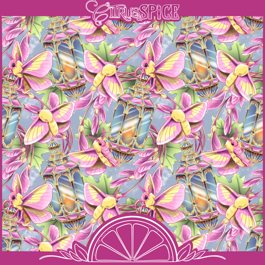 Rosy Maple Moth Seamless