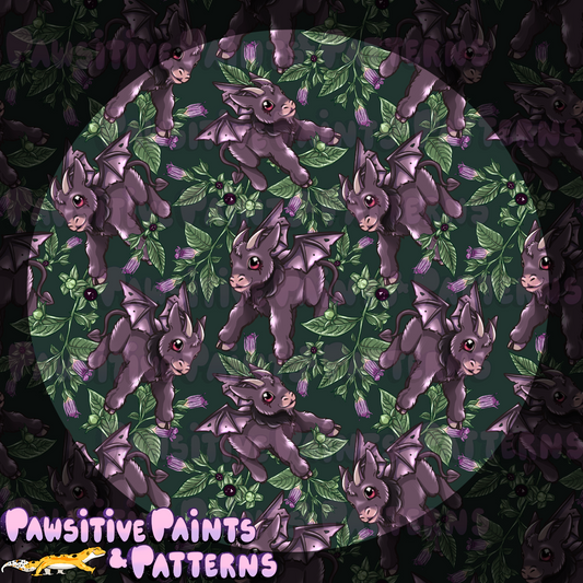 Cottagecore Cryptids: Jersey Devil Seamless File