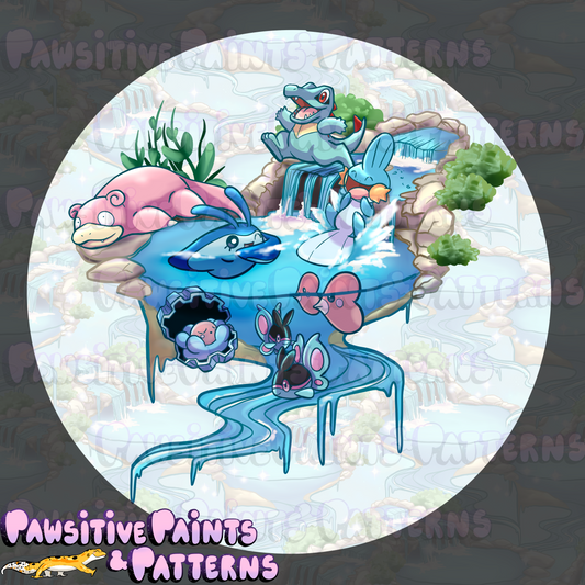 Poke Adventure: Brick Wall Waterfall PNG