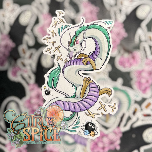 River Dragon Sticker