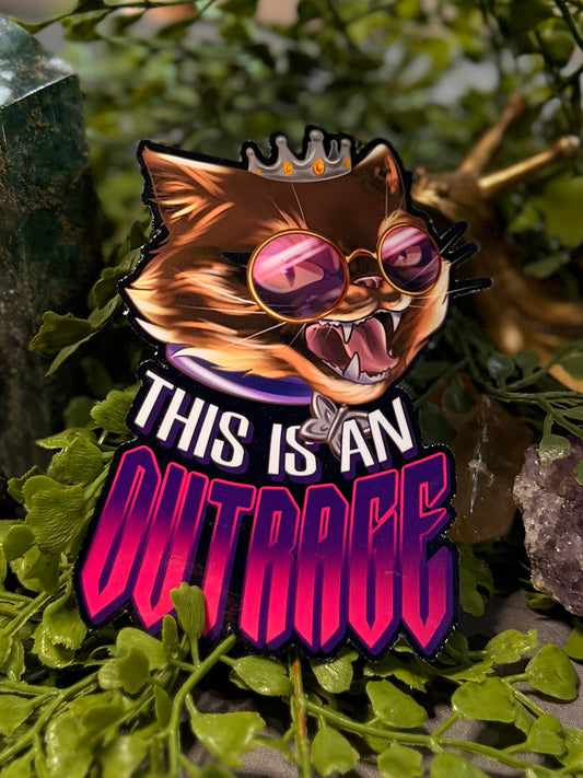 This is an Outrage DCC Sticker