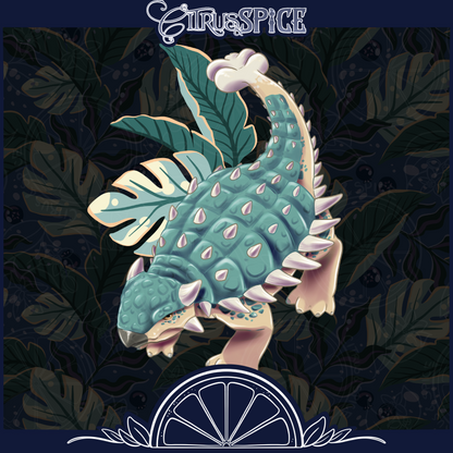 Adult Ankylosaurus Seamless/PNG