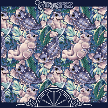 Baby Ankylosaurus Seamless/PNG
