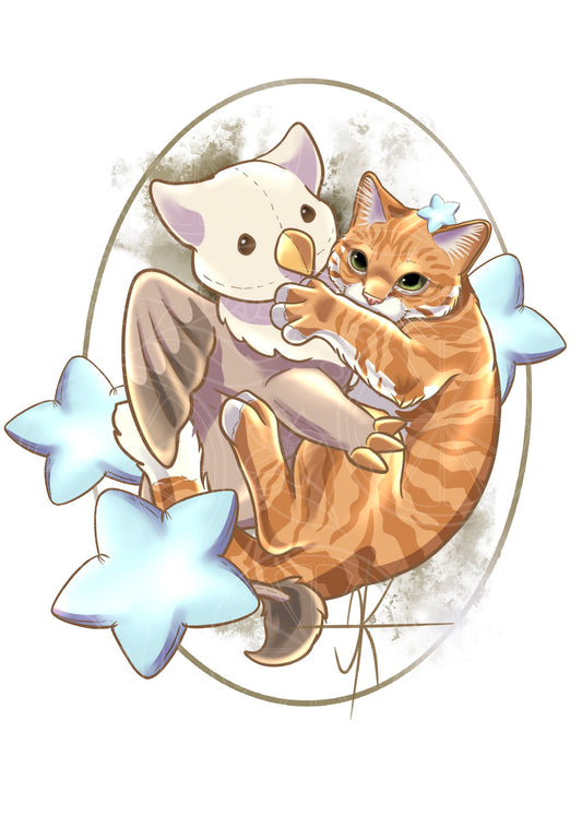 Cuddling Brocolli PRINT