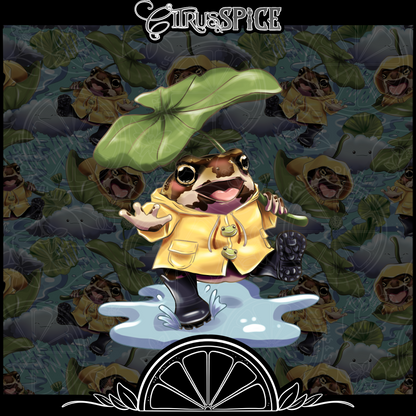 Rainy Frogs Light Seamless/PNG Bundle