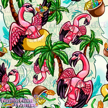 Load image into Gallery viewer, American Flamingo Party Florida Line Seamless File
