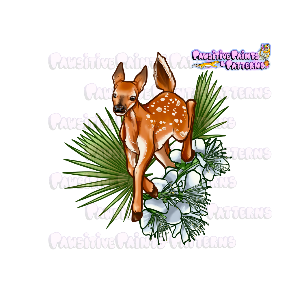 Daddy Daughter Deer Florida Line PNG File